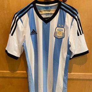 Mens Small Stitched Argentina Soccer Jersey